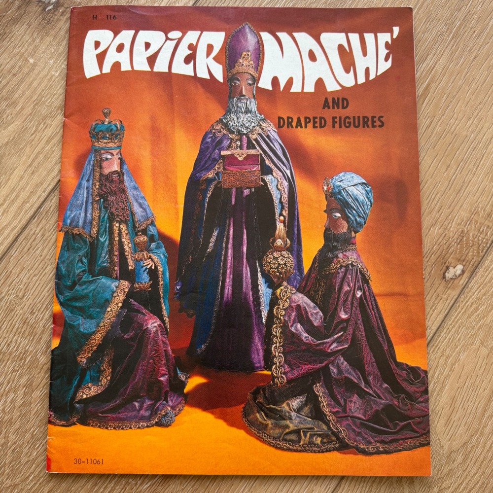 Vintage 1967 Papier Mache and Draped Figures Craft Book Hazel Pearson H-116